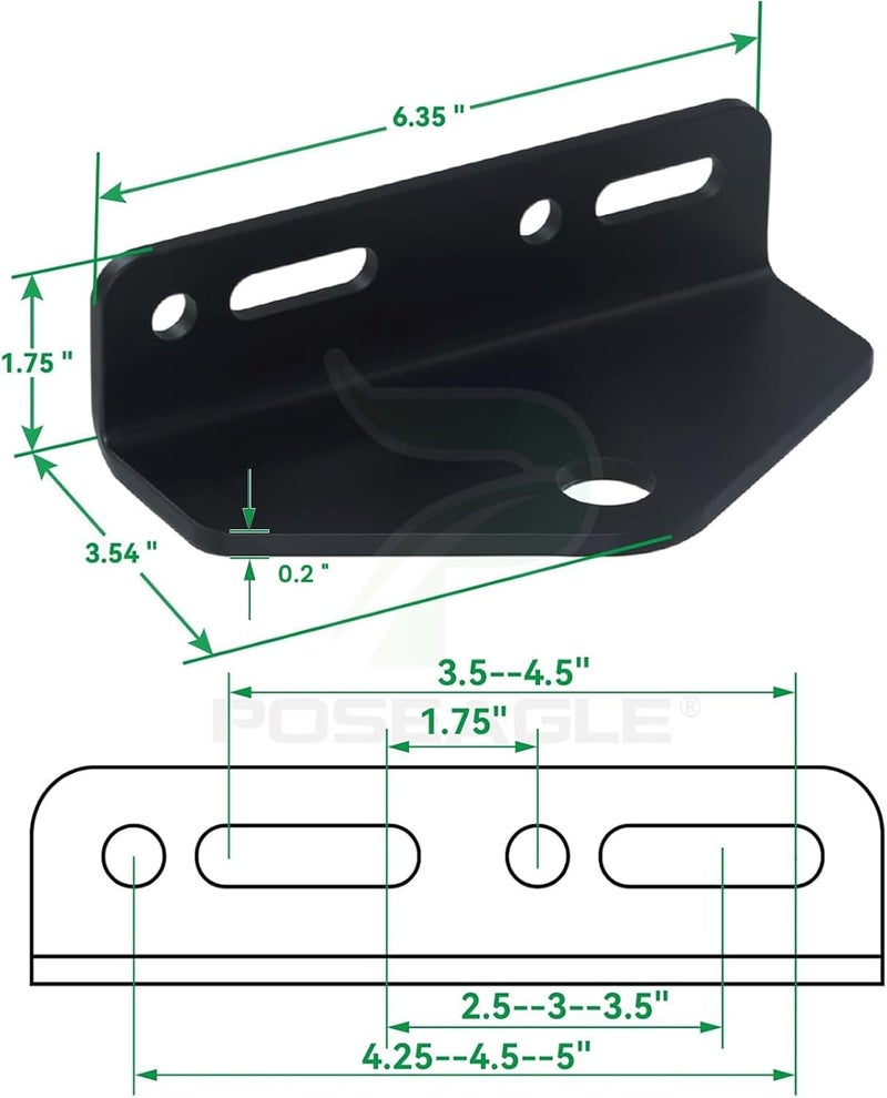 POSEAGLE Universal Heavy Duty Zero Turn Mower Trailer Hitch with Chrome Trailer Hitch Ball, 3,500 lbs, 2 Inch Diameter, 3/4 x 2-Inch Shank and L Socket Wrench - Image 3